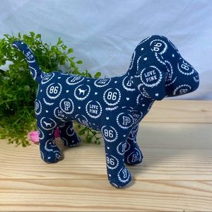 PINK Victoria’s Secret blue & white plush dog